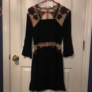 For love and lemons sheer panel dress